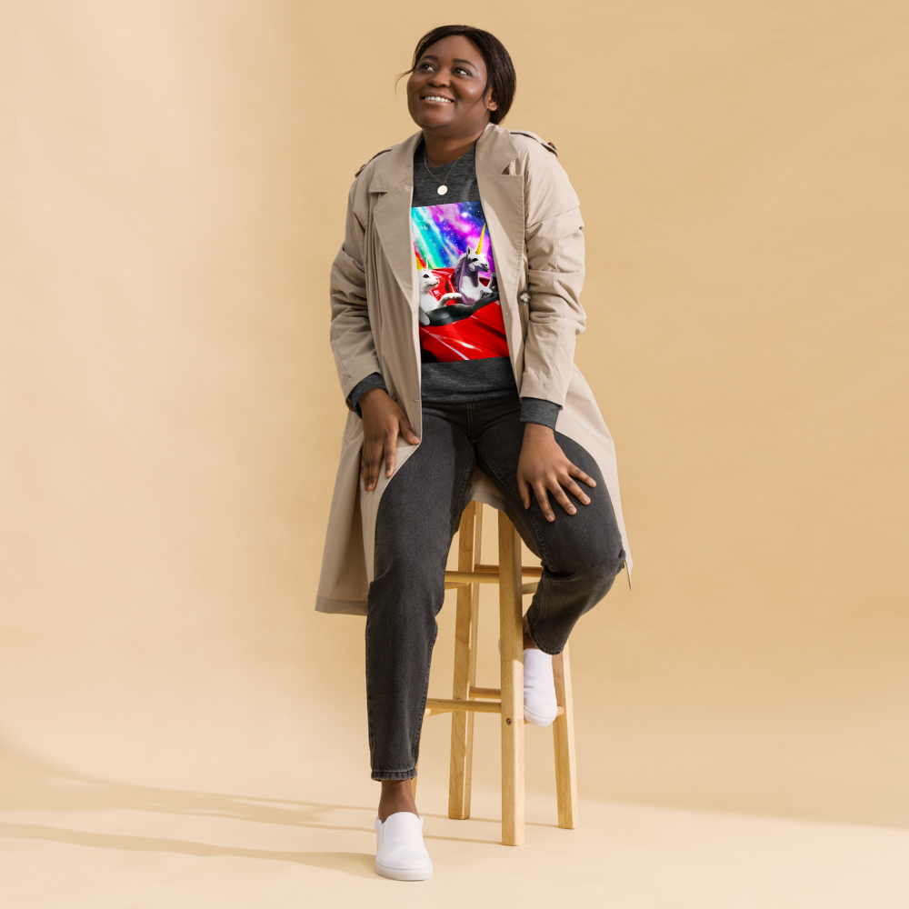 Song 2: kitty unicorn rainbow | sweatshirt